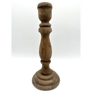 Magnolia Fixer Upper Cottagecore Wooden Taper Candlestick Holder Small